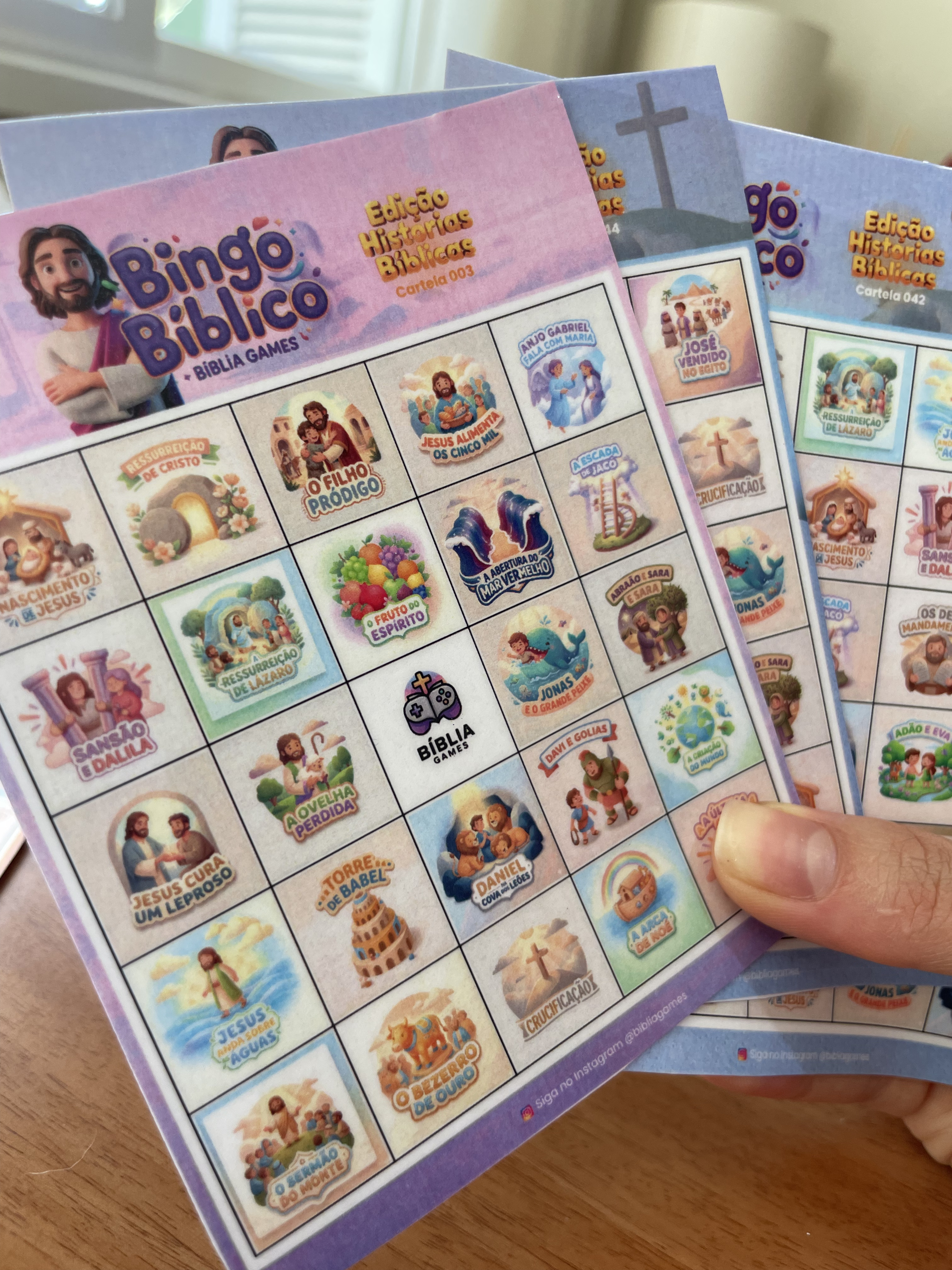 Cartela Bingo Bíblico — Alta resolução